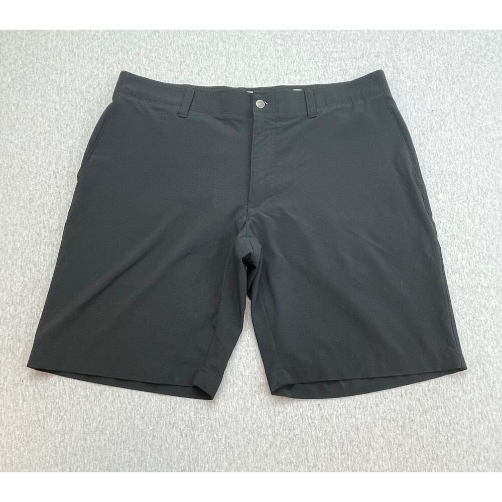 Callaway Shorts Mens 36 Black Performance Stretch Chino Flat Front 10" Inseam